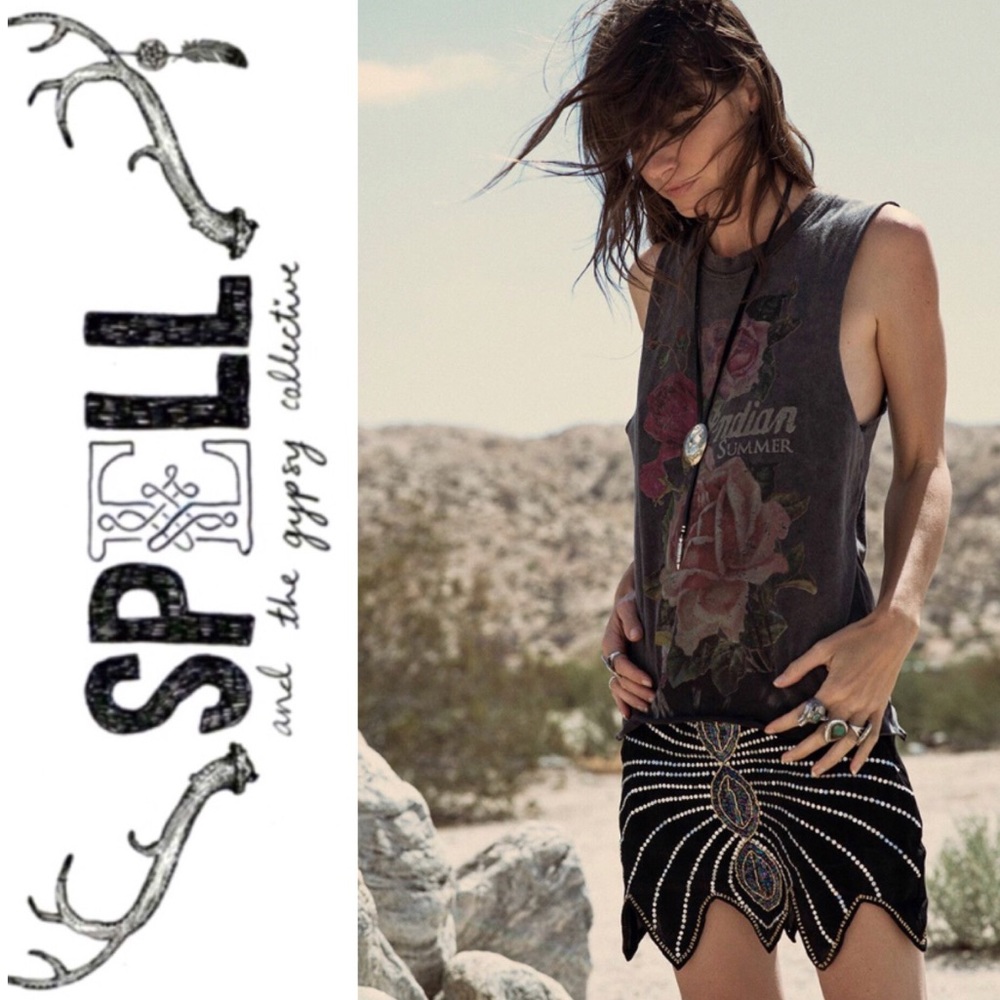 NEW Spell Mazzy Star Mini Skirt - Picture 3 of 16